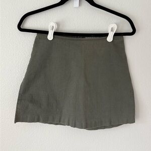 Vintage Olive Mini Skort - Women's Casual Skort
